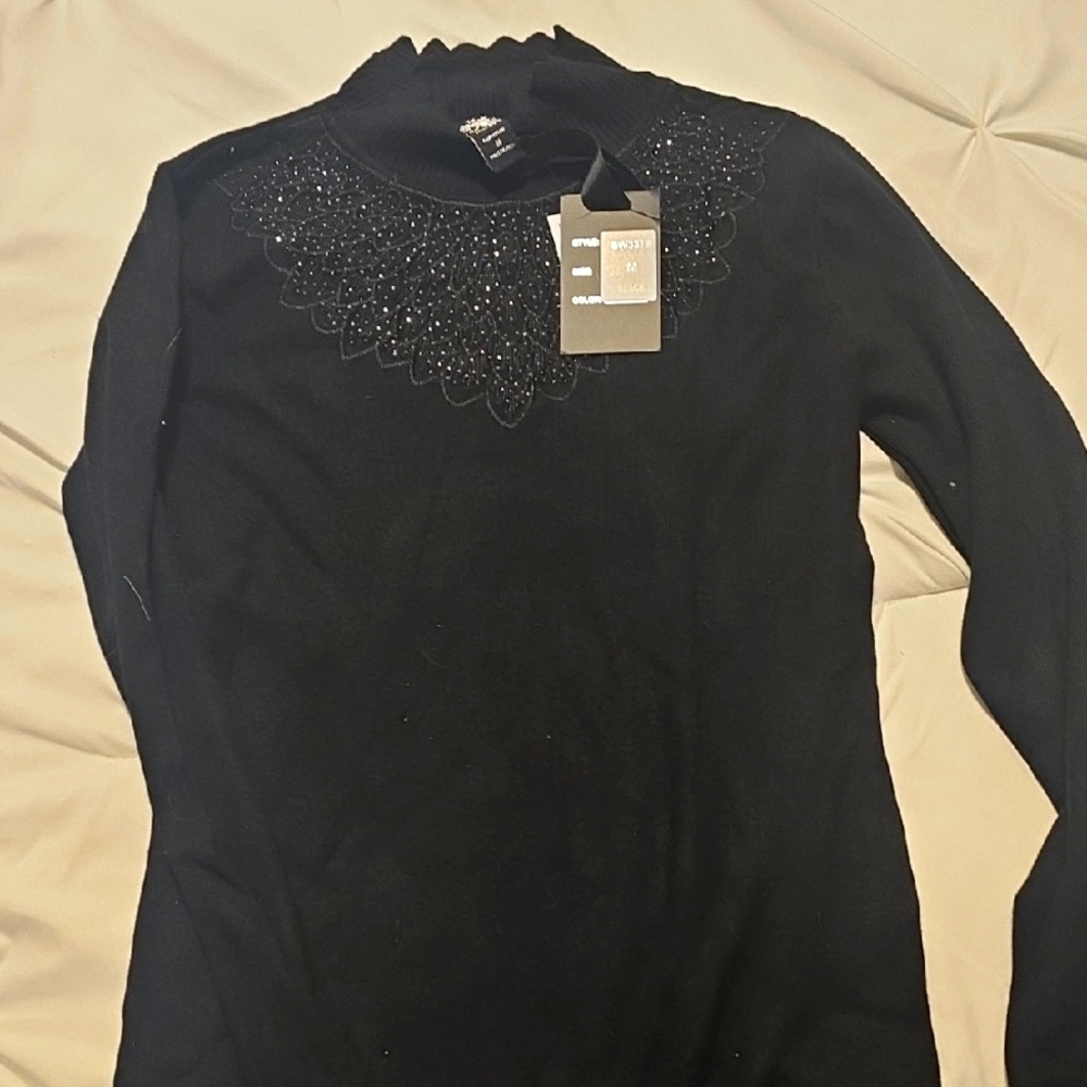 Black Embellished Sweater